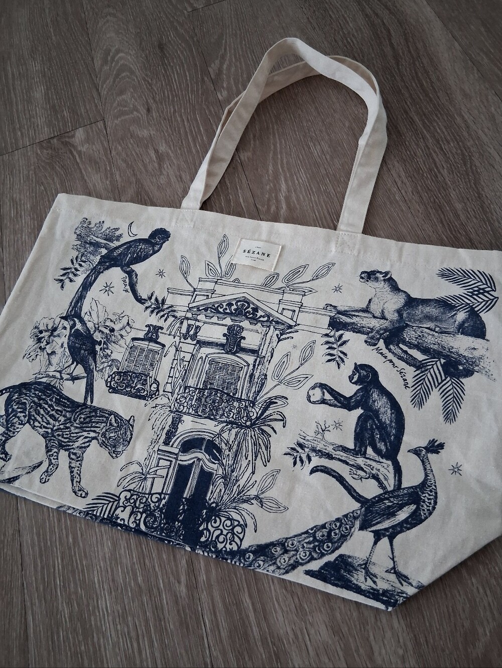Sezane × Maia Bunge Paradiso Jungle Canvas Tote - Picture 5 of 15